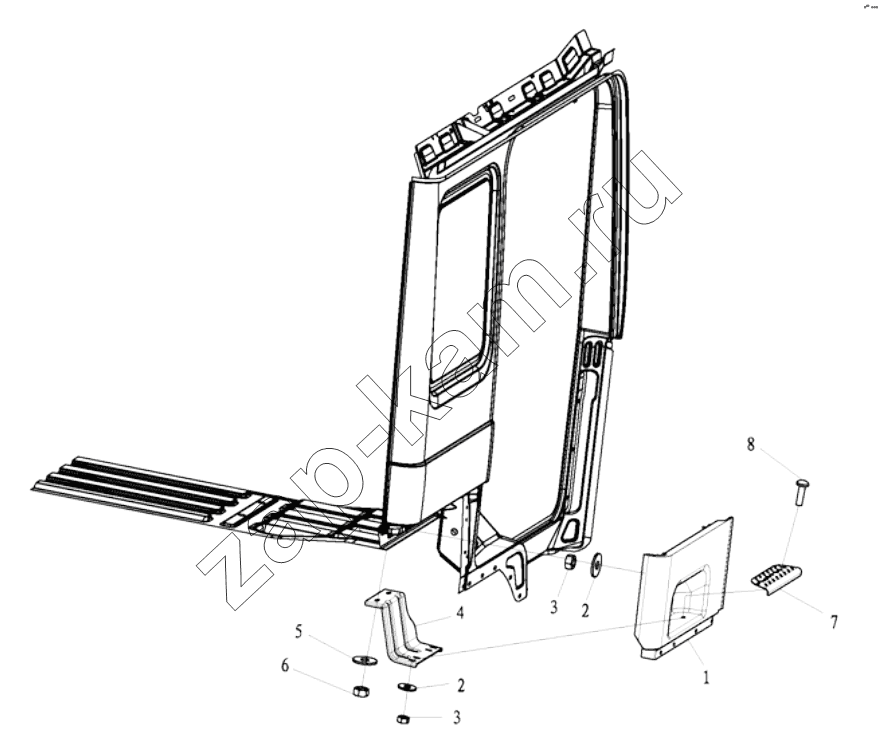 Схема/чертеж: DECORATIVE ASSEMBLY / Shaanxi Shacman SX4255DV385