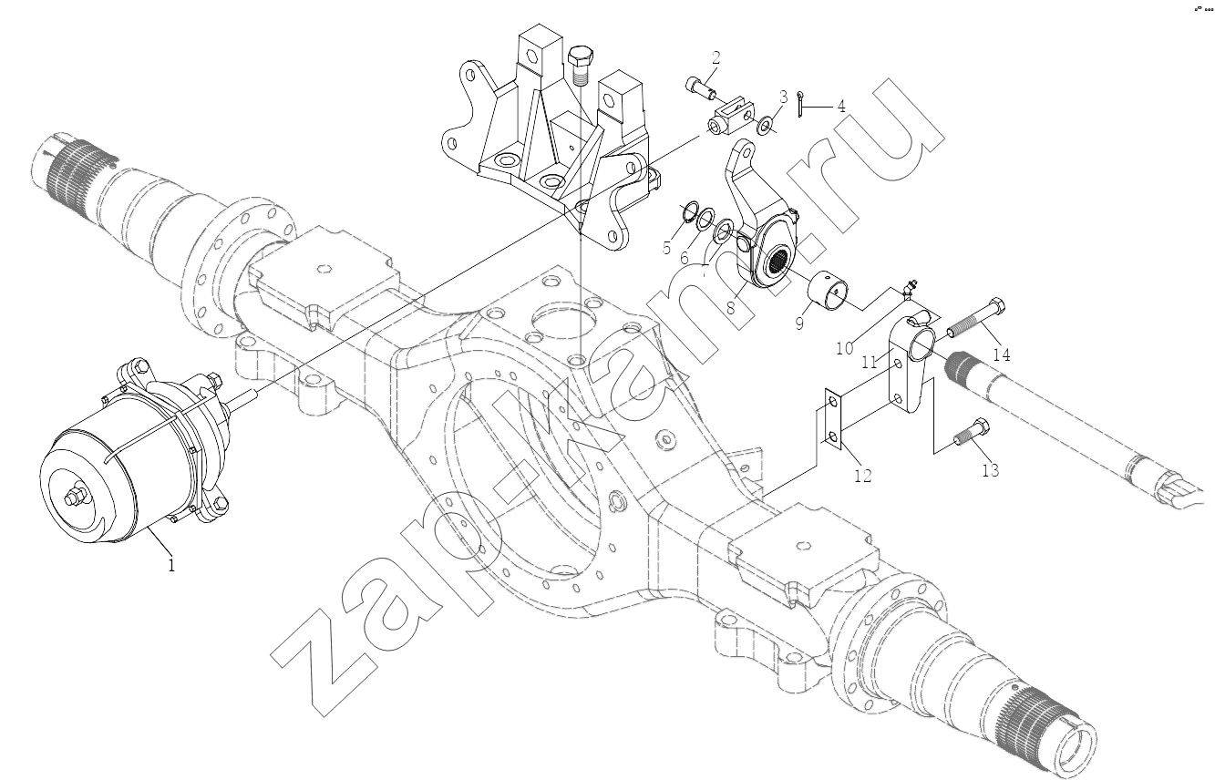 Схема/чертеж: STR TRANSAXLE BRAKE II / Shaanxi Shacman SX4255DV385