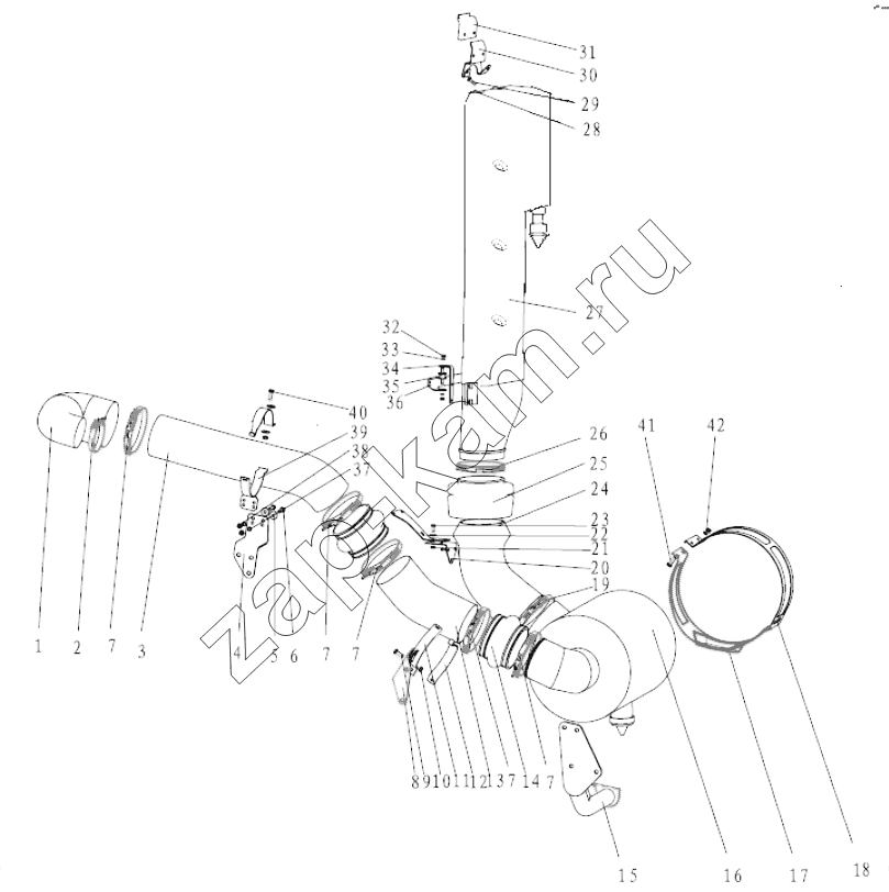 Схема/чертеж: AIR CLEANING DEVICE (F3000/WP12) / Shaanxi Shacman SX4255DV385