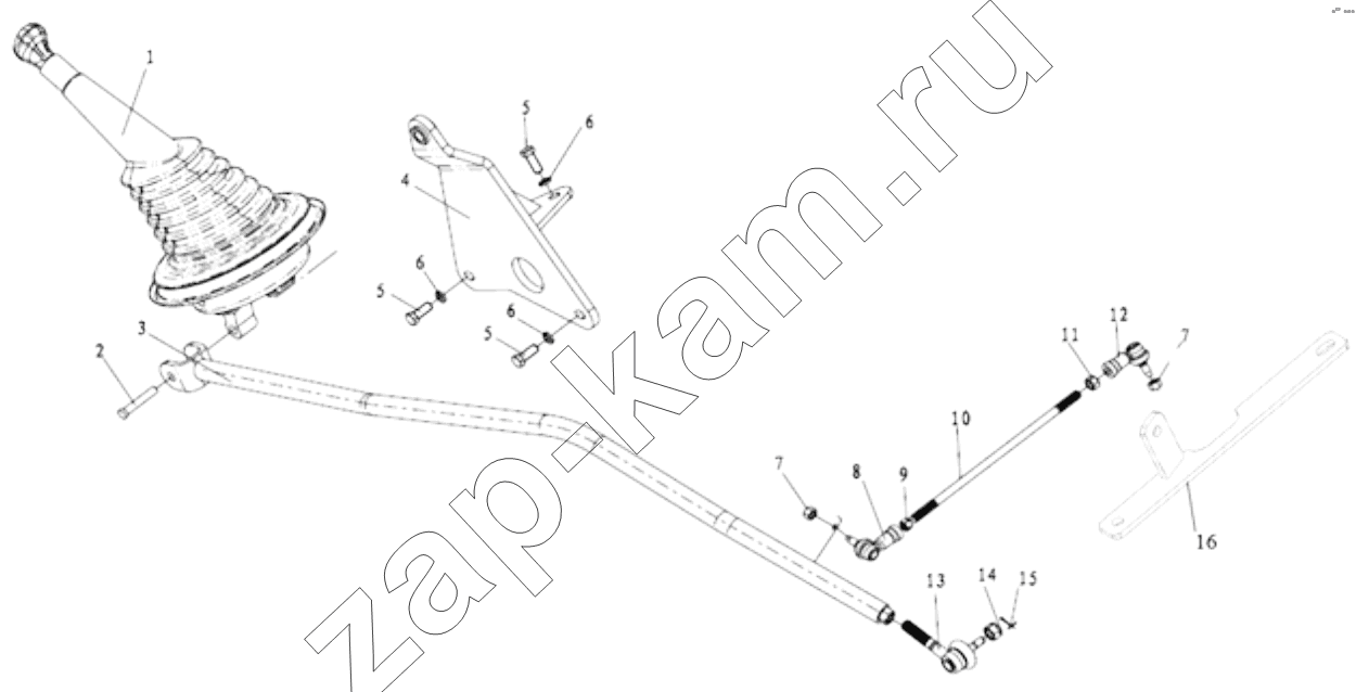Схема/чертеж: SHIFTING DEVECE / Shaanxi Shacman SX4255DV385