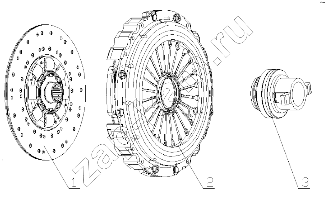 Схема/чертеж: PULL DIAPHRAGM CLUTCH 430 / Shaanxi Shacman SX4255DV385