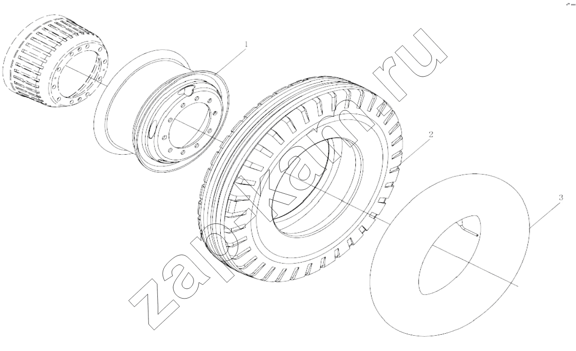 Схема/чертеж: WHEELING SYSTEM / Shaanxi Shacman SX4255DV385