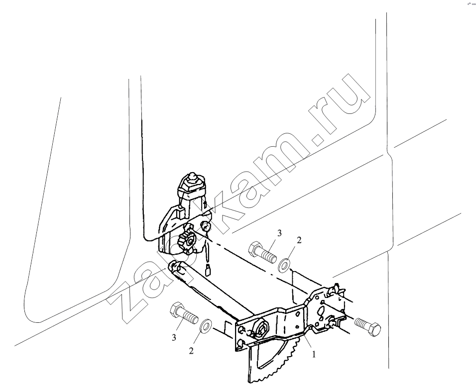 Схема/чертеж: DOOR WINDOW LIFTER LEFT OPERATED / Shaanxi Shacman SX4255DV385