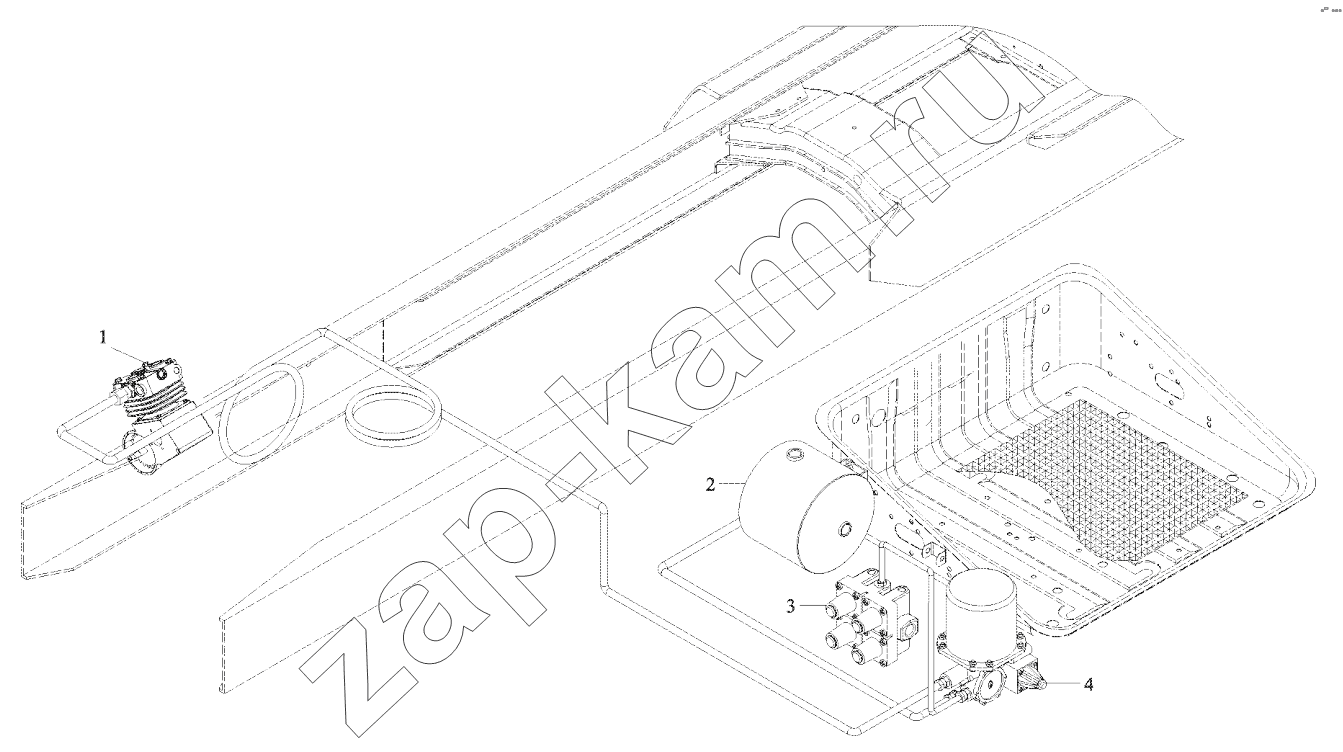 Схема/чертеж: AIR DRYER LINE / Shaanxi Shacman SX4255DV385
