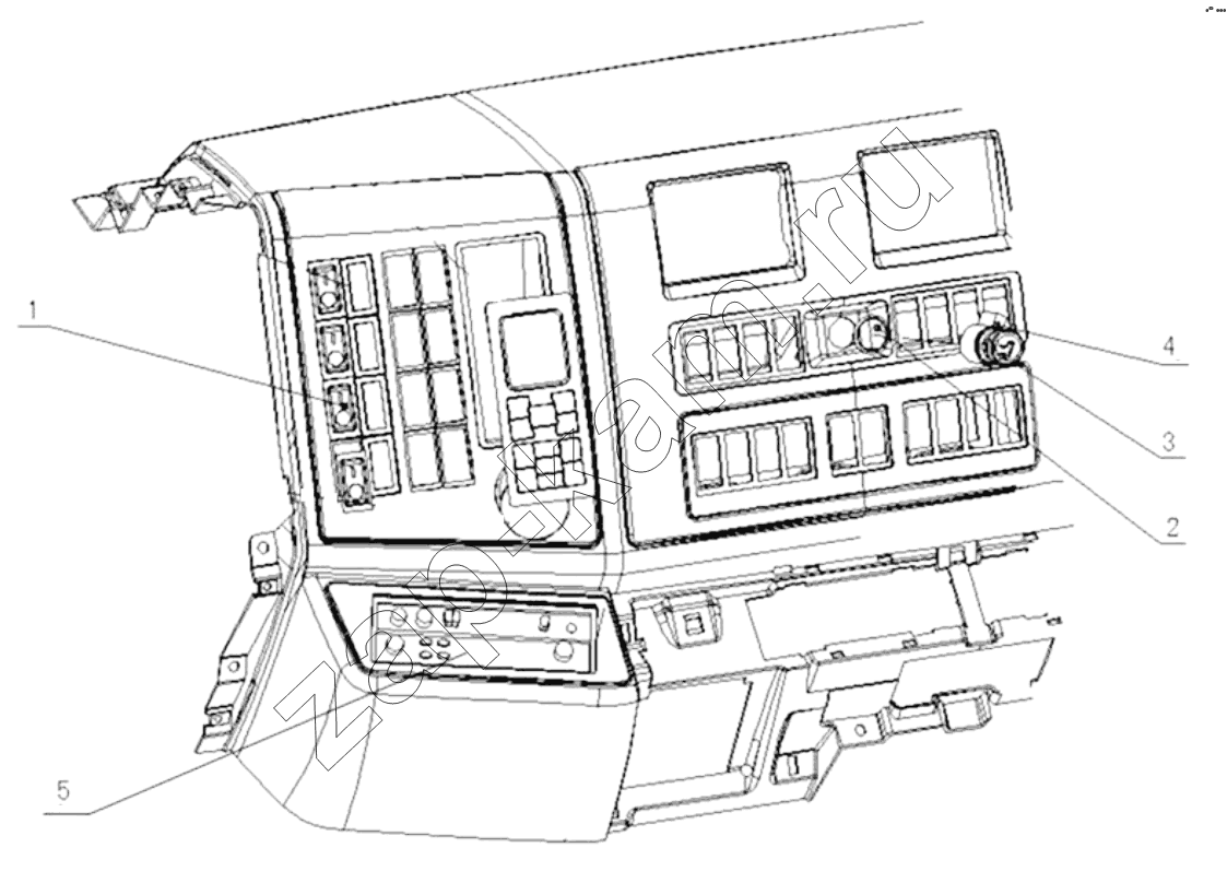 Схема/чертеж: SWITCH, RADIO AND CIGARETTE LIGHTER / Shaanxi Shacman SX4255DV385