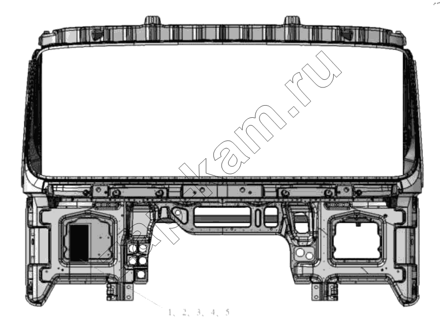 Схема/чертеж: FRONT TERMINAL BOX / Shaanxi Shacman SX42564V324 (X3000)
