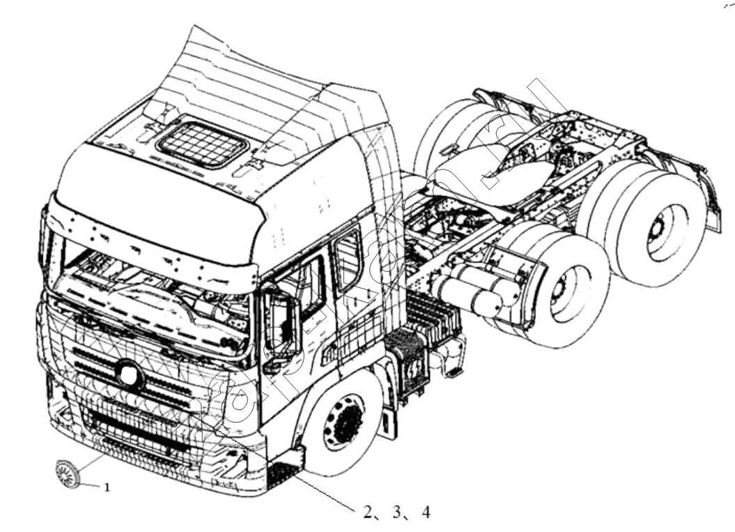 Схема/чертеж: REAR LIGHT / Shaanxi Shacman SX42564V324 (X3000)