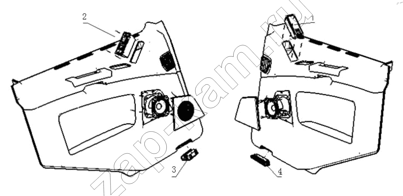 Схема/чертеж: LOUDHAILER WINDOW LIFTER / Shaanxi Shacman SX42564V324 (X3000)