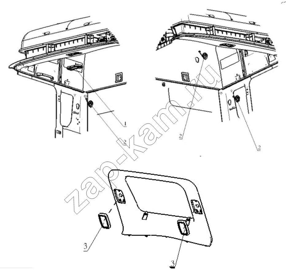 Схема/чертеж: FLOODLIGHT (HIGH ROOF) / Shaanxi Shacman SX42564V324 (X3000)