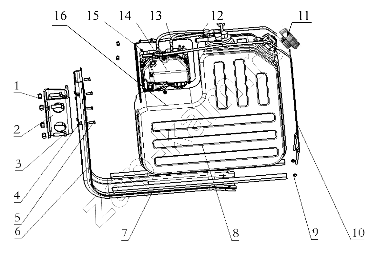 Схема/чертеж: UREA SUPPLY TANK / Shaanxi Shacman SX42564V324 (X3000)