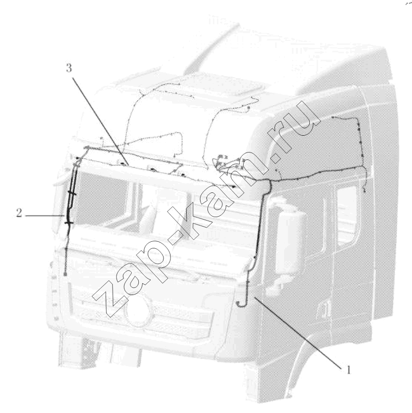 Схема/чертеж: ROOF WIRING / Shaanxi Shacman SX42564V324 (X3000)