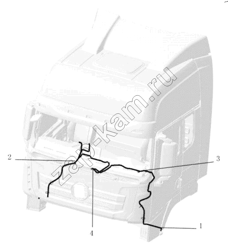 Схема/чертеж: LOOMS ON CAB OUTER / Shaanxi Shacman SX42564V324 (X3000)