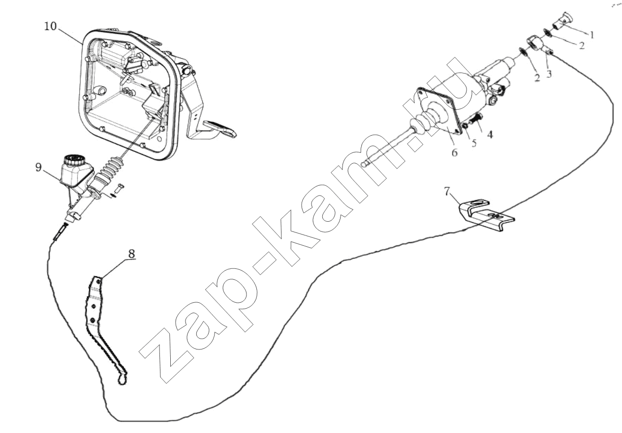 Схема/чертеж: PULL CLUTCH CONTROL DEVICE / Shaanxi Shacman SX42564V324 (X3000)