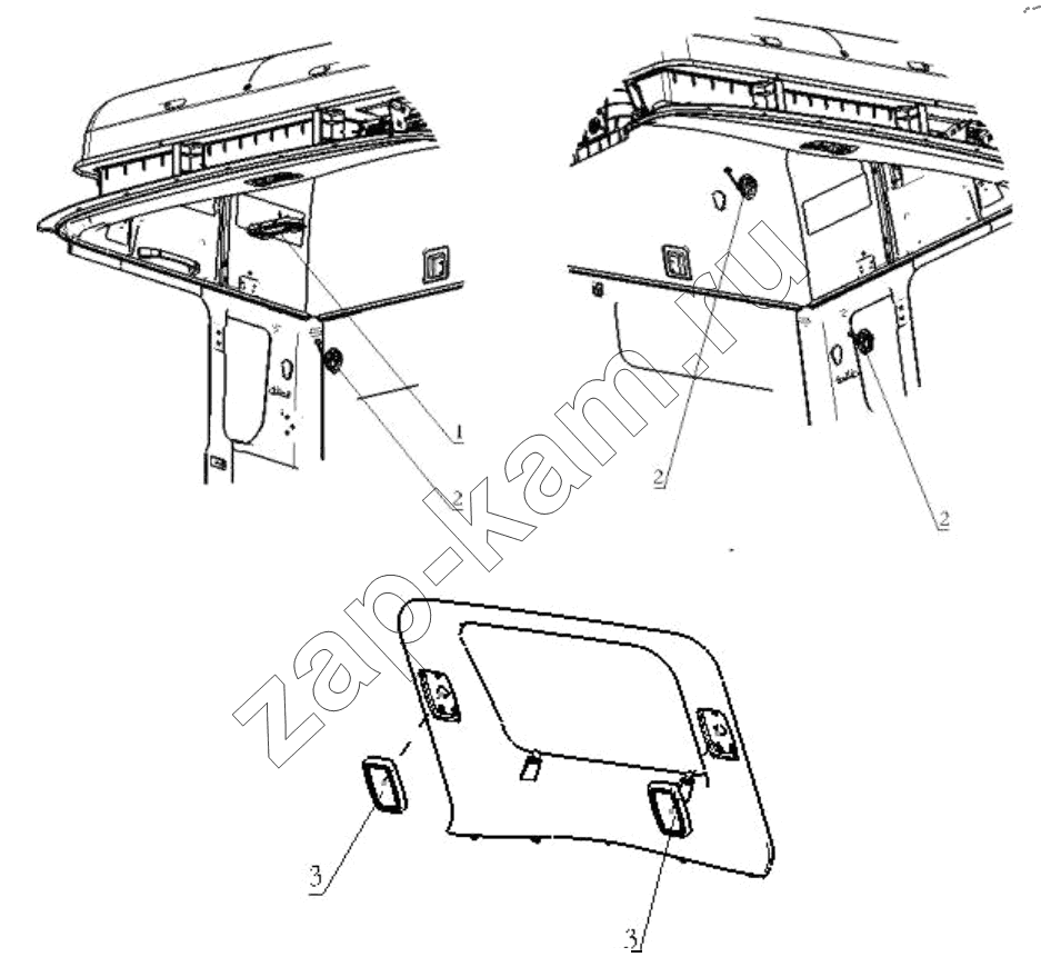 Схема/чертеж: FLOODLIGHT (HIGH ROOF) / Shaanxi Shacman SX42564V324 (X3000)