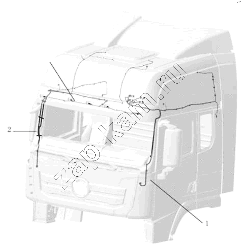 Схема/чертеж: ROOF WIRING / Shaanxi Shacman SX42564V324 (X3000)