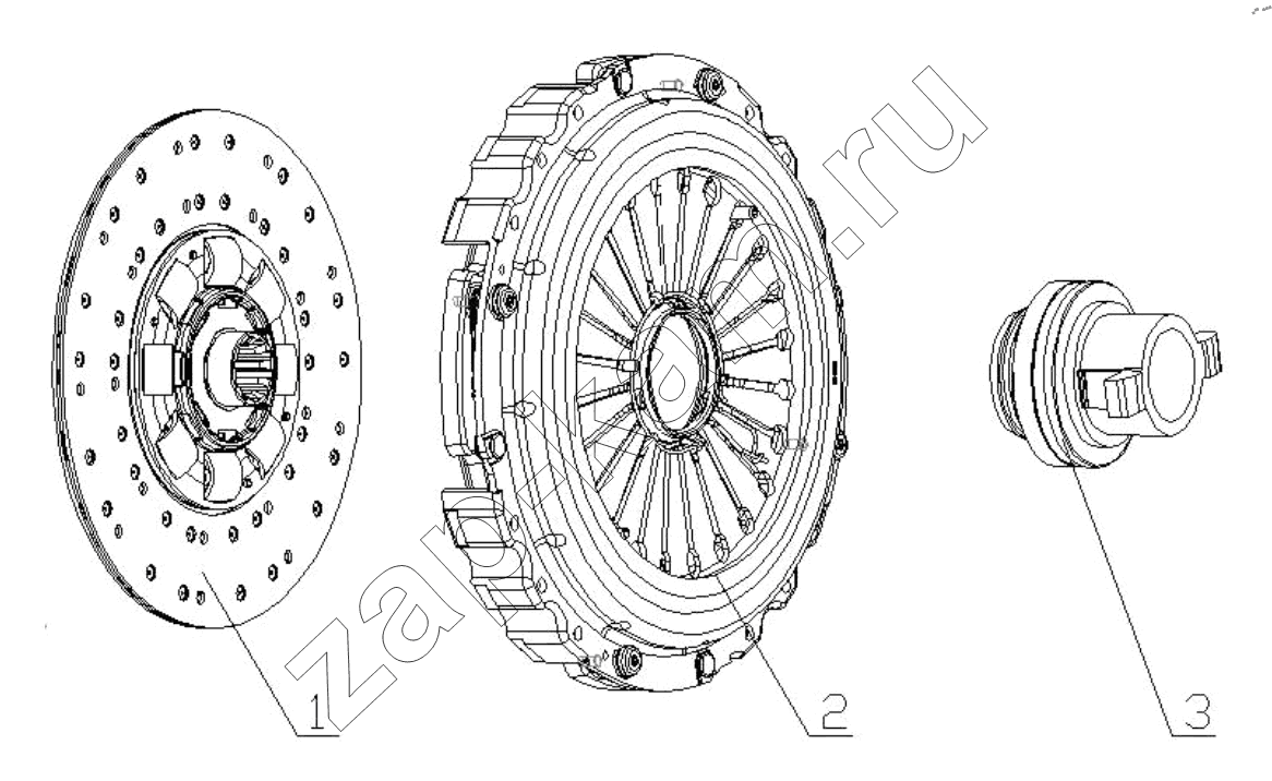 Схема/чертеж: О¦430 PULL DIAPHRAGM CLUTCH / Shaanxi Shacman SX42564V324 (X3000)