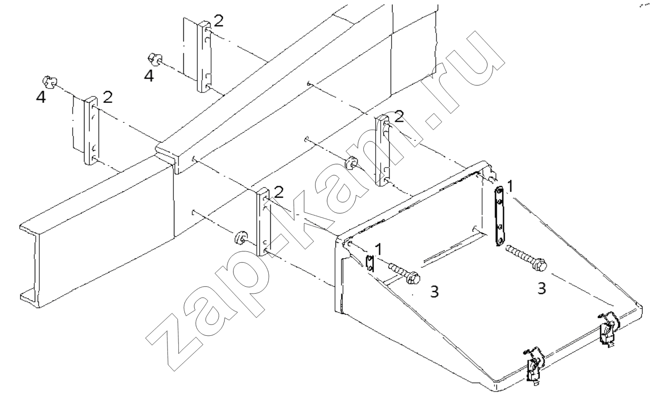 Схема/чертеж: BATTERY BOX MOUNTING / Shaanxi Shacman SX42564V324 (X3000)