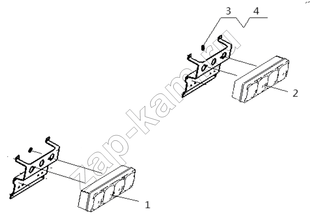 Схема/чертеж: TAILLIGHT / Shaanxi Shacman SX42564V324 (X3000)