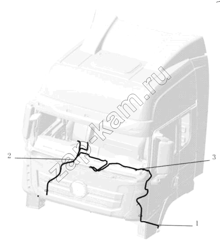 Схема/чертеж: LOOMS ON CAB OUTER / Shaanxi Shacman SX42564V324 (X3000)