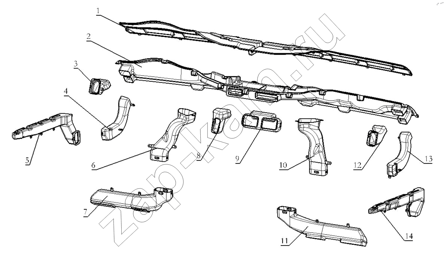 Схема/чертеж: AIR DUCT / Shaanxi Shacman SX42564V324 (X3000)