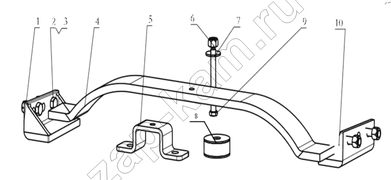 Схема/чертеж: GEAR BOX SUPPORT / Shaanxi Shacman SX42564V324 (X3000)