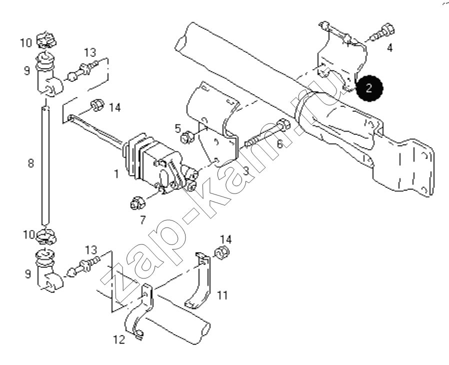 Схема/чертеж: FRONT AIR SPRING CONTROL DEVICE / Shaanxi Shacman SX42564V324 (X3000)