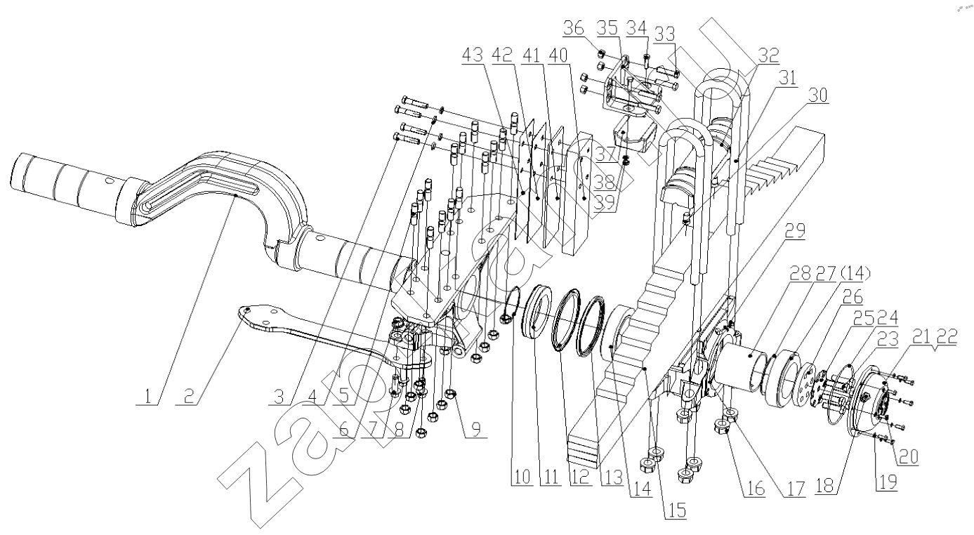 Схема/чертеж: BALANCING SUSPENSION I (DC95259520812) / Shaanxi Shacman SX42564V324 (X3000)