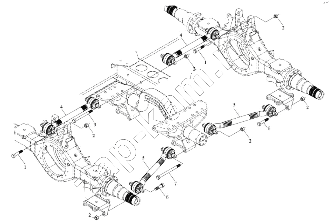 Схема/чертеж: BALANCING SUSPENSION II (DC95259520812) / Shaanxi Shacman SX42564V324 (X3000)