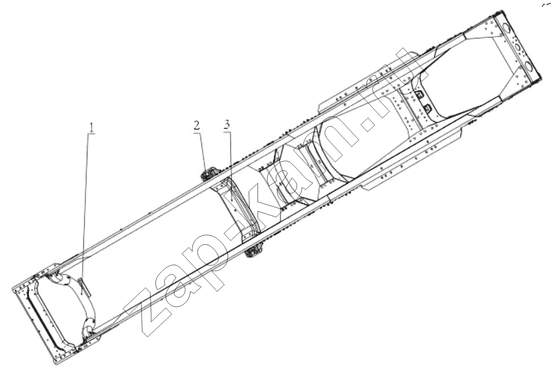 Схема/чертеж: CROSS MEMBER / Shaanxi Shacman SX42564V324 (X3000)