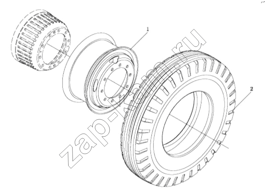 Схема/чертеж: WHEELING SYSTEM / Shaanxi Shacman SX42564V324 (X3000)