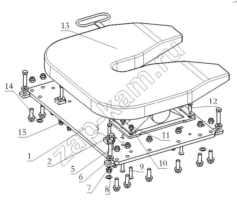 Схема/чертеж: SEMI TRAILING BASE / Shaanxi Shacman SX42564V324 (X3000)