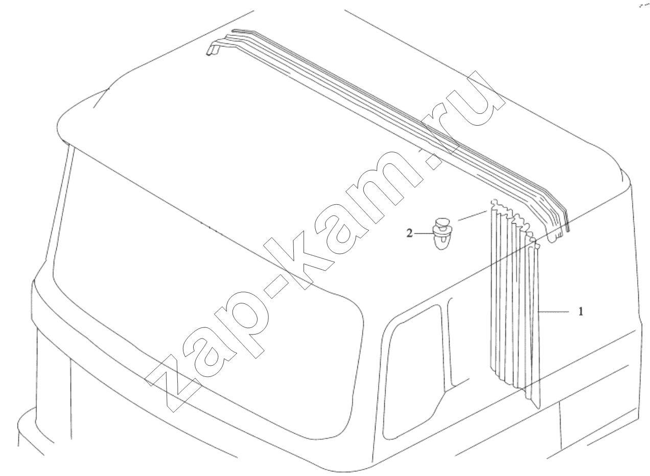 Схема/чертеж: TRANSVERSE CURTAIN / Shaanxi Shacman SX42564V324 (X3000)