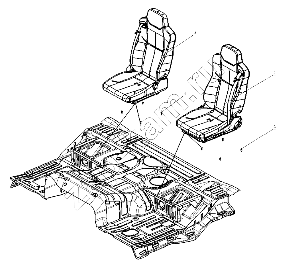 Схема/чертеж: SEAT / Shaanxi Shacman SX42564V324 (X3000)
