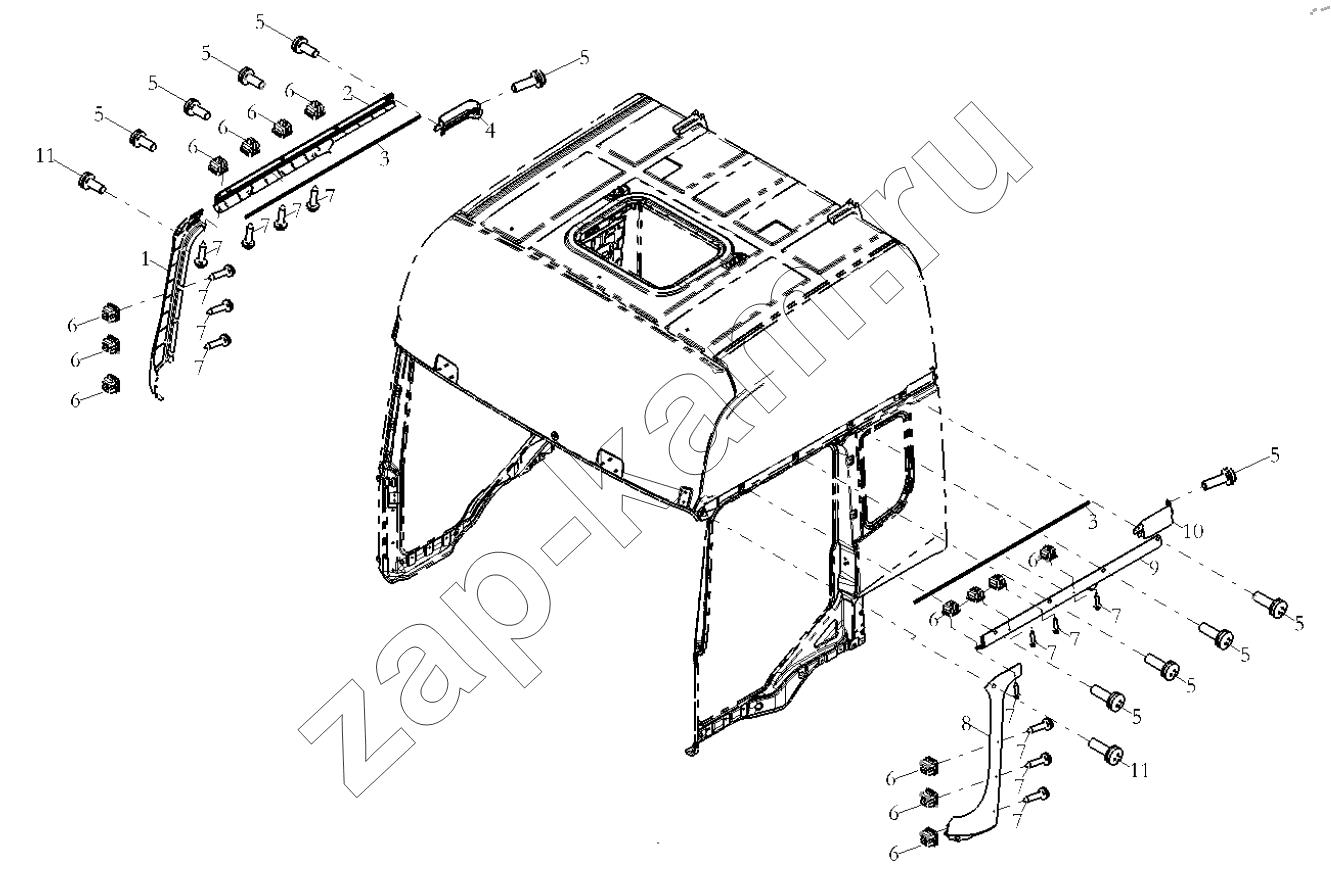 Схема/чертеж: DECORATIVE ASSEMBLY / Shaanxi Shacman SX42564V324 (X3000)
