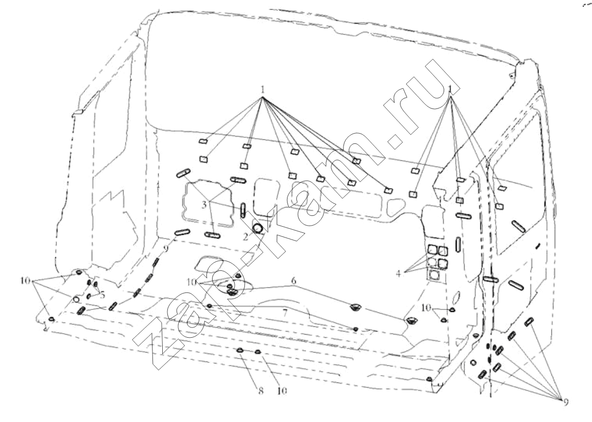 Схема/чертеж: DECORATIVE ASSEMBLY / Shaanxi Shacman SX42564V324 (X3000)