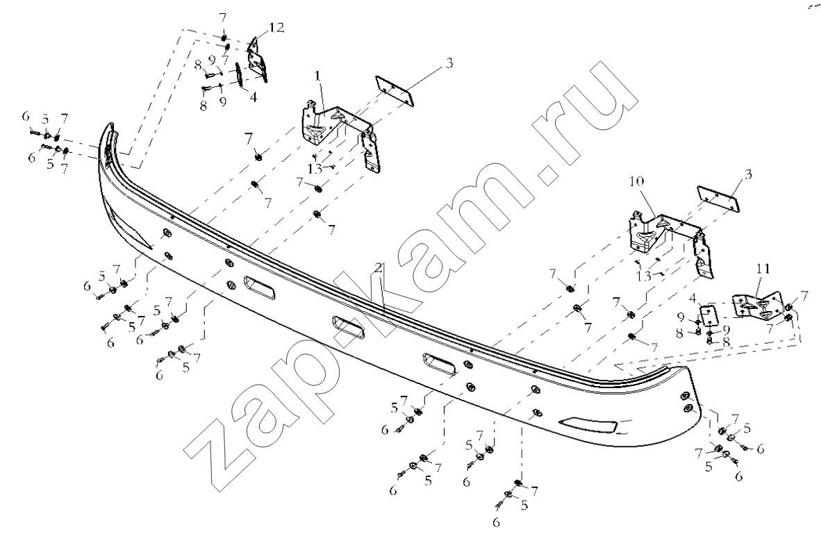 Схема/чертеж: SUN VISOR / Shaanxi Shacman SX42564V324 (X3000)