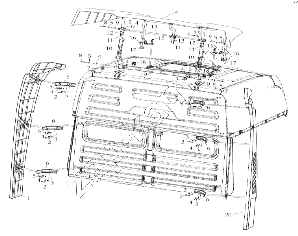 Схема/чертеж: BUMPER / Shaanxi Shacman SX42564V324 (X3000)
