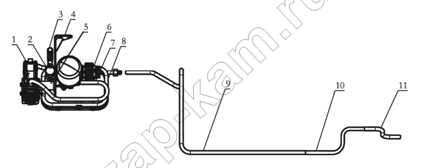 Схема/чертеж: AIR COMPESSOR OUTER LINE / Shaanxi Shacman SX42564V324 (X3000)