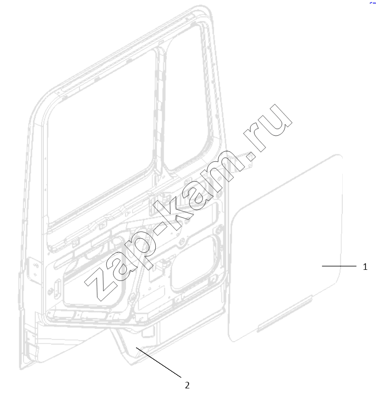Схема/чертеж: DOOR AND DOOR GLASS / Shaanxi Shacman SX4256NT324