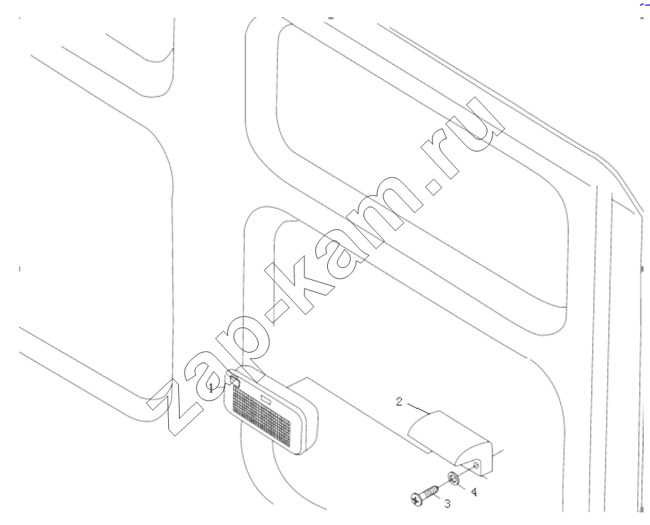 Схема/чертеж: FLOODLIGHT ON REAR PANNEL / Shaanxi Shacman SX4256NT324
