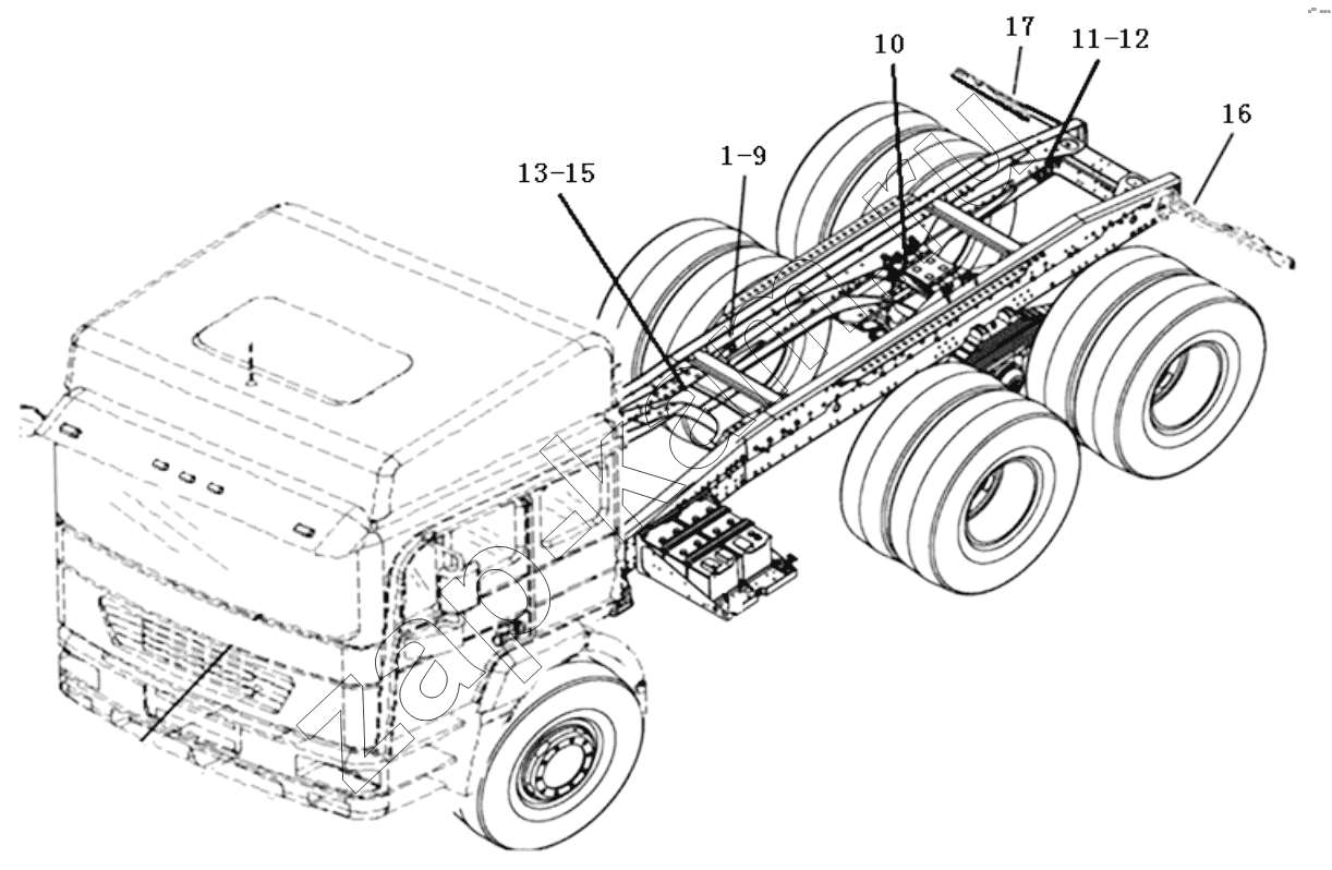 Схема/чертеж: CHASSIS APPLIANCES / COLD AREA / Shaanxi Shacman SX4256NT324