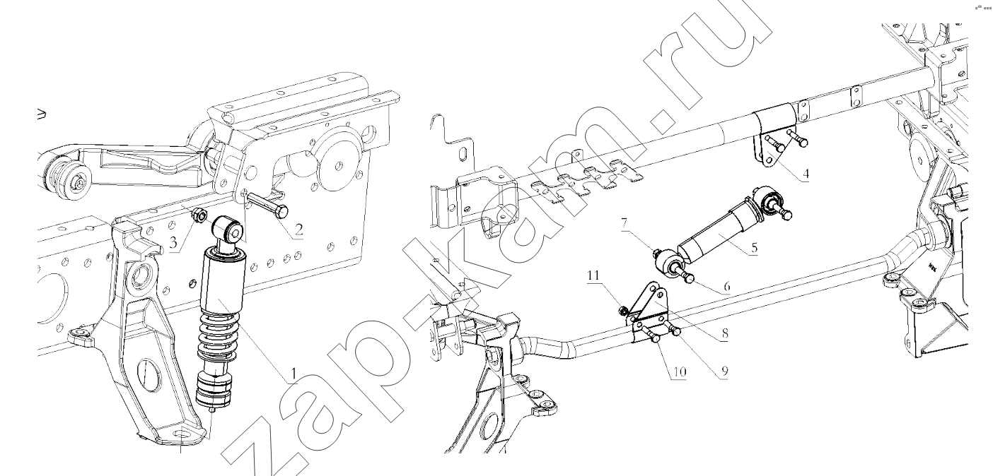 Схема/чертеж: FRONT BEARING SPRING / Shaanxi Shacman SX4256NT324