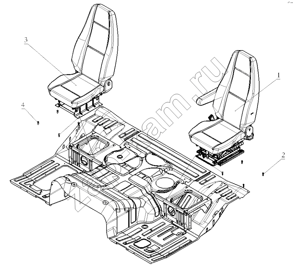 Схема/чертеж: SEAT / Shaanxi Shacman SX4256NT324