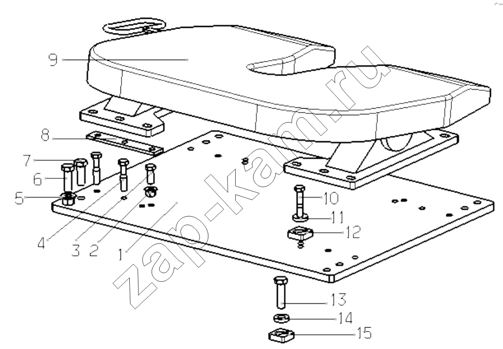 Схема/чертеж: SEMI TRAILING BASE / Shaanxi Shacman SX4256NT324