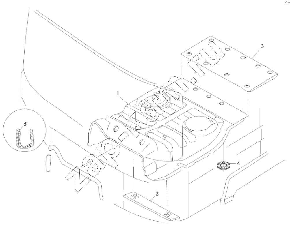 Схема/чертеж: ENGINE COWLING INSULATION / Shaanxi Shacman SX4256NT324