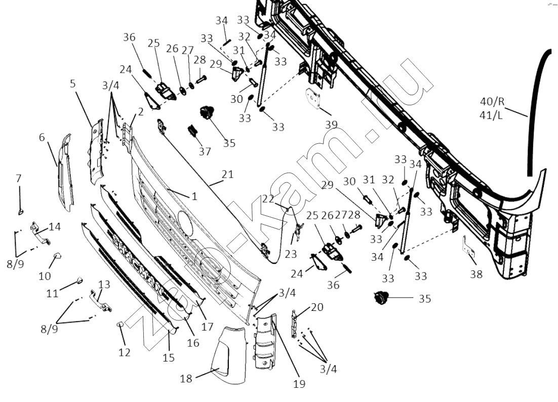 Схема/чертеж: FRONT COVER / Shaanxi Shacman SX4256NT324