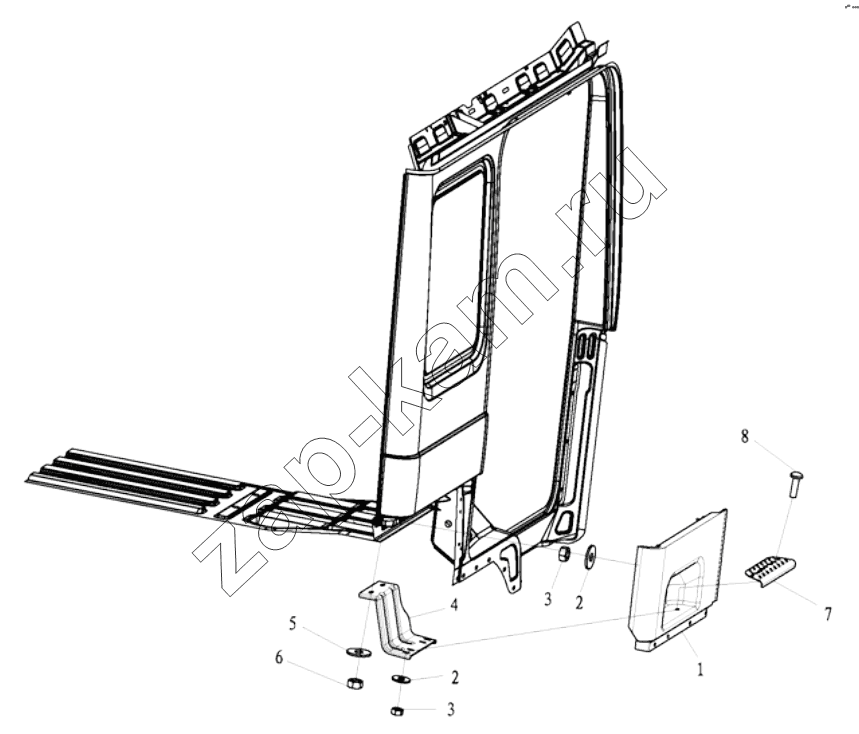 Схема/чертеж: DECORATIVE ASSEMBLY / Shaanxi Shacman SX4256NT324
