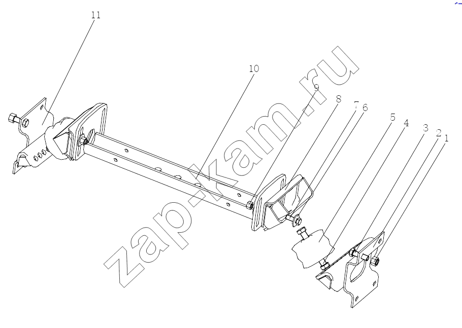 Схема/чертеж: GEAR BOX SUPPORT / Shaanxi Shacman SX4256NT324