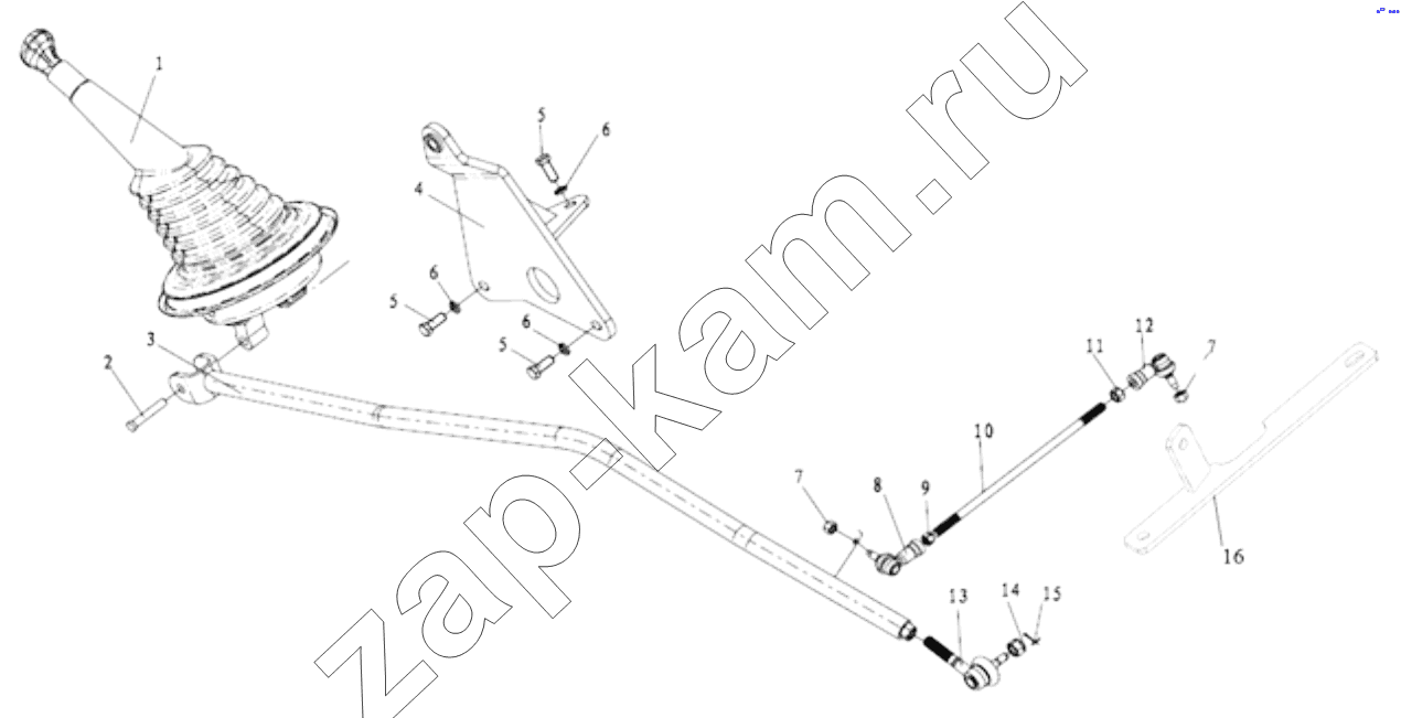 Схема/чертеж: SHIFTING DEVECE / Shaanxi Shacman SX4256NT324