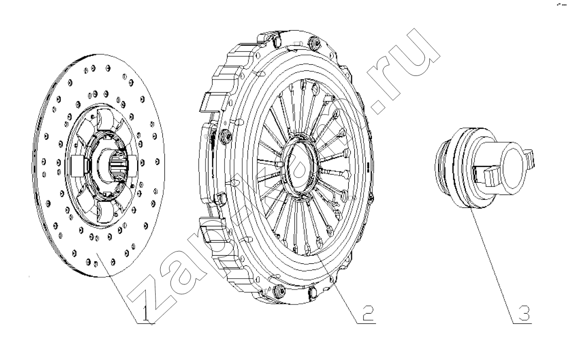 Схема/чертеж: PULL DIAPHRAGM CLUTCH 430 / Shaanxi Shacman SX4256NT324